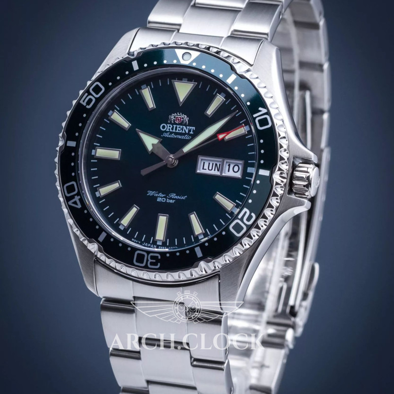 Годинник Orient RA-AA0004E19B Green KAMASU Automatic Diver Sapphire, фото 3