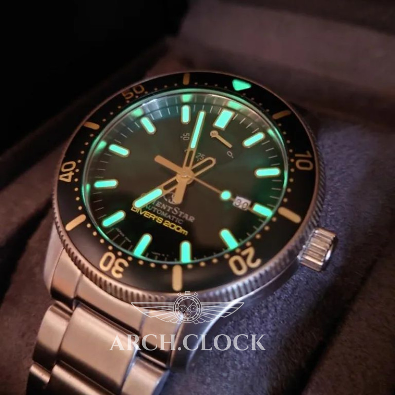 Годинник Orient Star Green Dial RE-AU0307E00B Diver 200M Automatic, фото 10