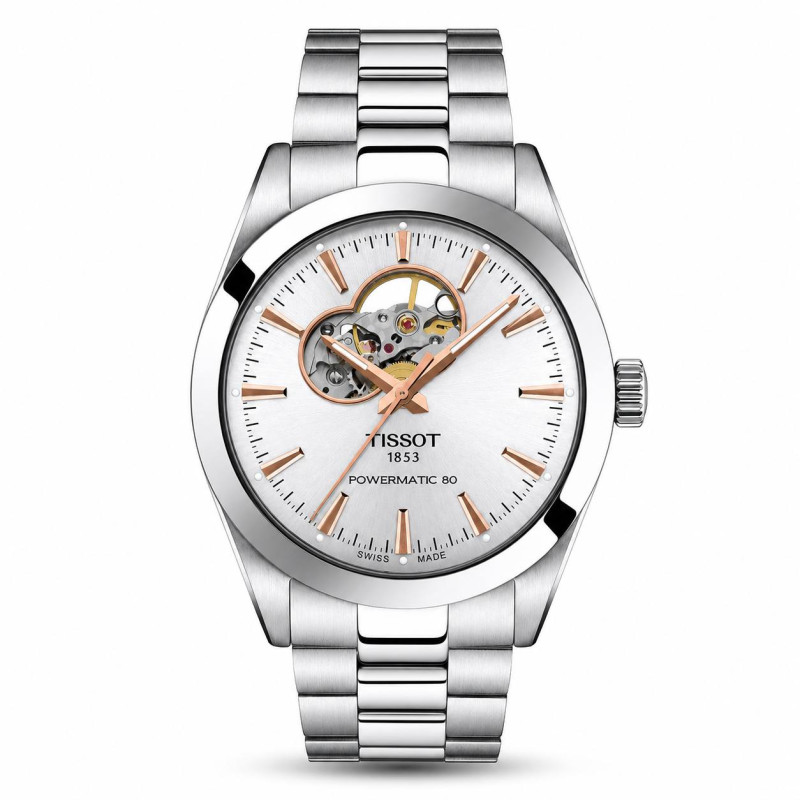 Годинник TISSOT GENTLEMAN POWERMATIC 80 OPEN HEART T127.407.11.031.01, фото 1
