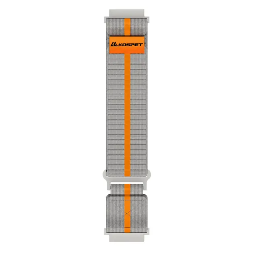 KOSPET 22mm Woven Nylon Sport Loop Strap Silver