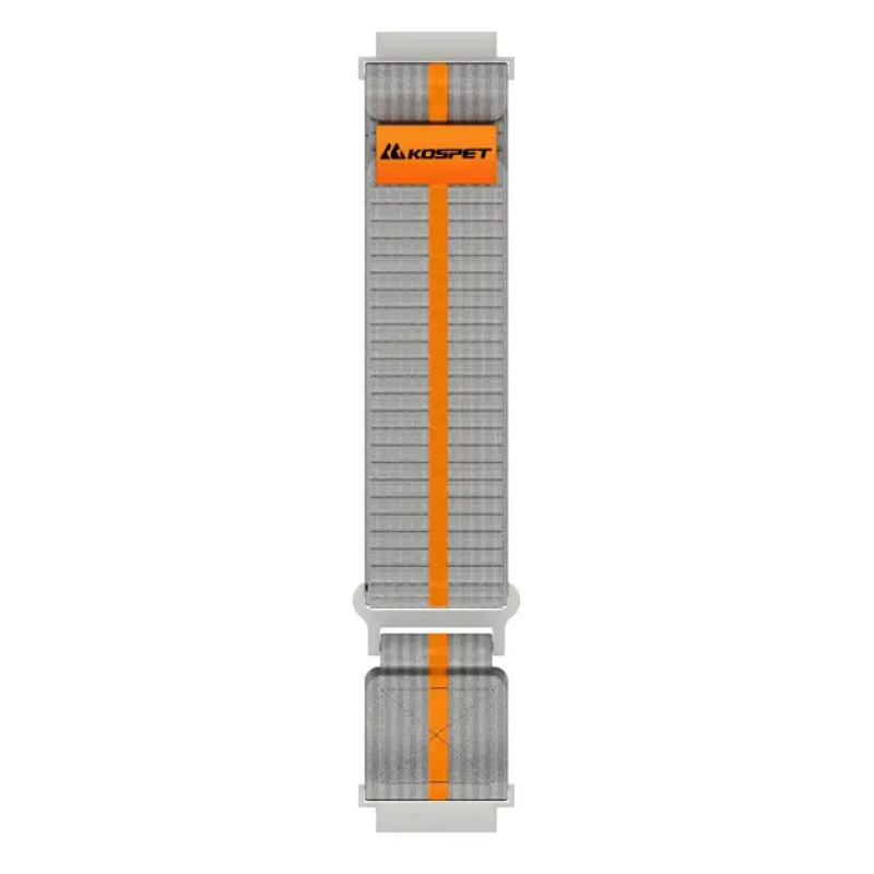 KOSPET 22mm Woven Nylon Sport Loop Strap Silver, фото 1