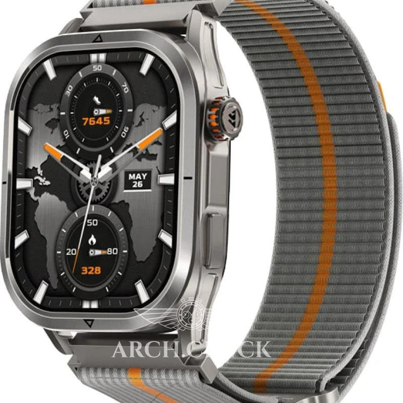 KOSPET 22mm Woven Nylon Sport Loop Strap Silver, фото 4