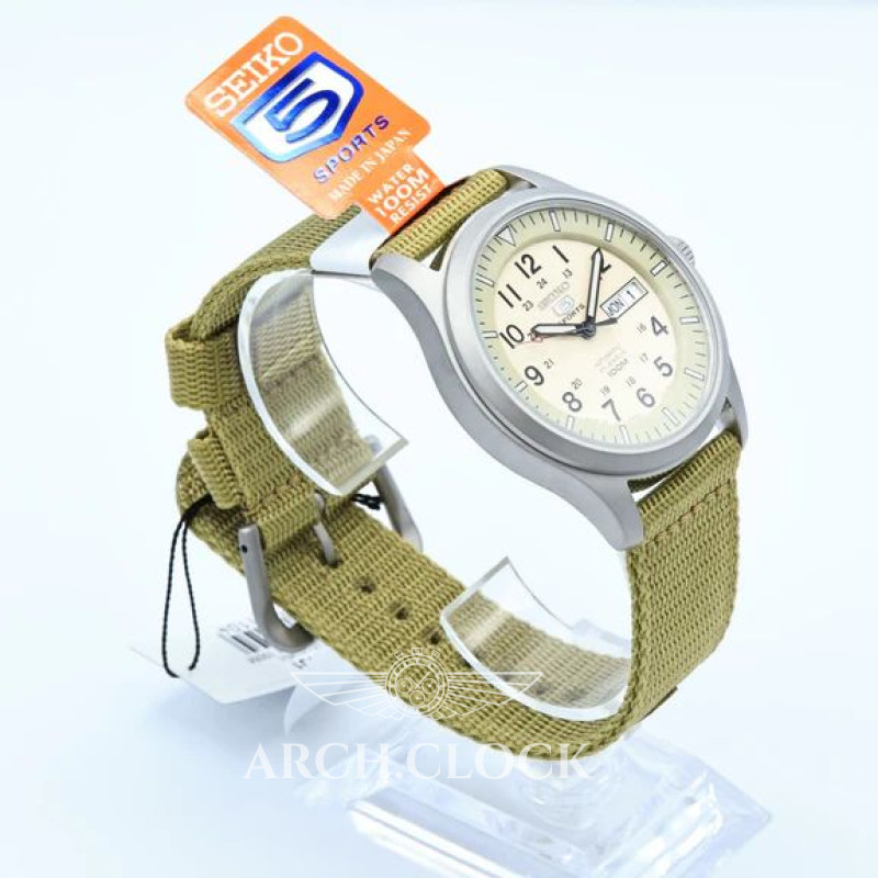 Годинник Seiko 5 SNZG07J1 Military Automatic Beige MADE IN JAPAN, фото 9