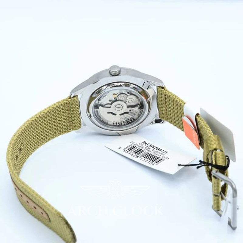 Годинник Seiko 5 SNZG07J1 Military Automatic Beige MADE IN JAPAN, фото 6