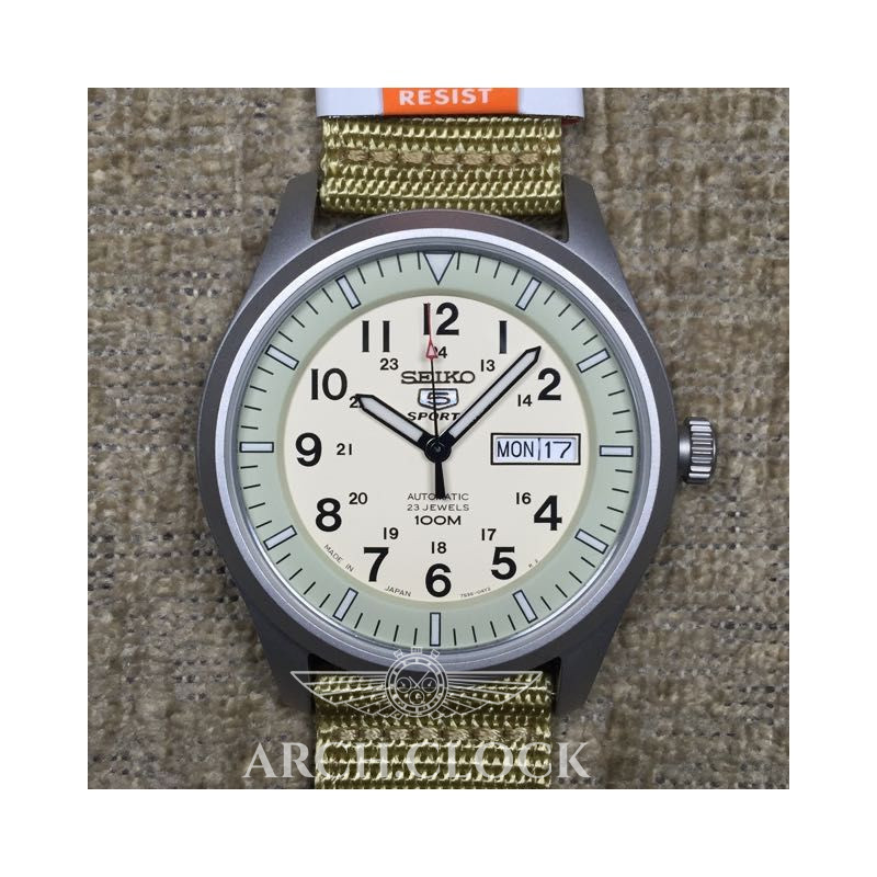 Годинник Seiko 5 SNZG07J1 Military Automatic Beige MADE IN JAPAN, фото 19