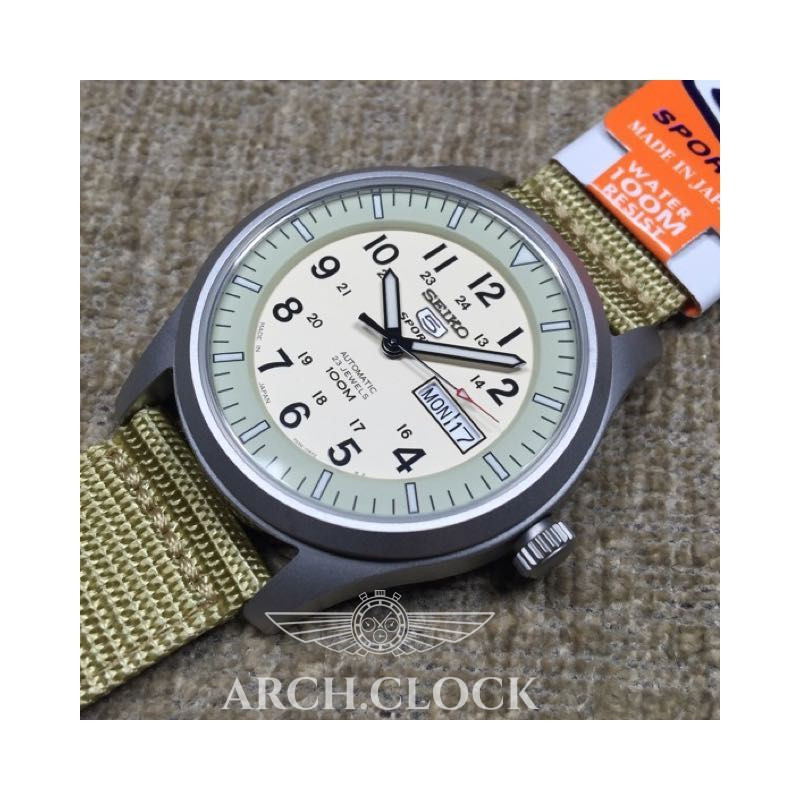 Годинник Seiko 5 SNZG07J1 Military Automatic Beige MADE IN JAPAN, фото 11