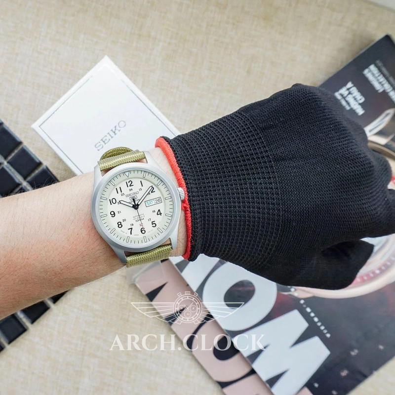 Годинник Seiko 5 SNZG07J1 Military Automatic Beige MADE IN JAPAN, фото 26