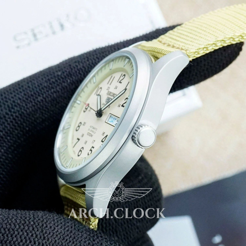 Годинник Seiko 5 SNZG07J1 Military Automatic Beige MADE IN JAPAN, фото 14