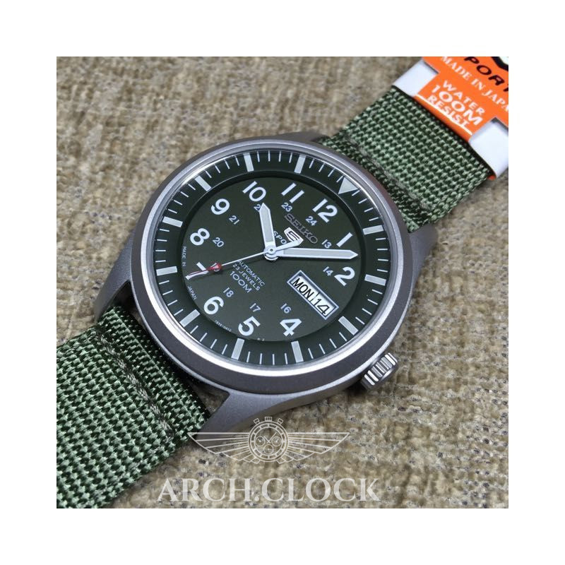 Годинник Seiko 5 SNZG09J1 Military Automatic Green MADE IN JAPAN, фото 9
