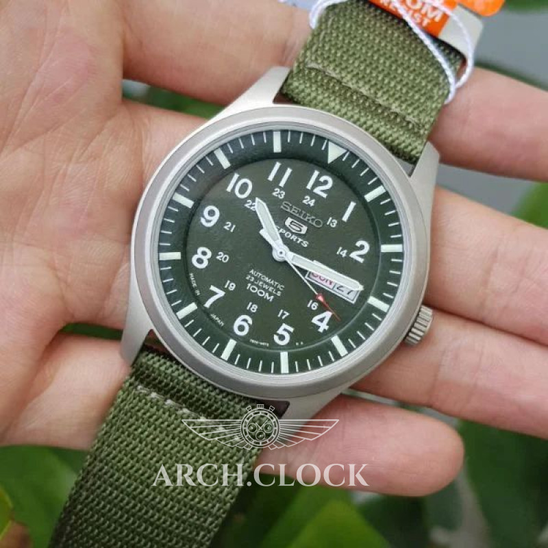 Годинник Seiko 5 SNZG09J1 Military Automatic Green MADE IN JAPAN, фото 6