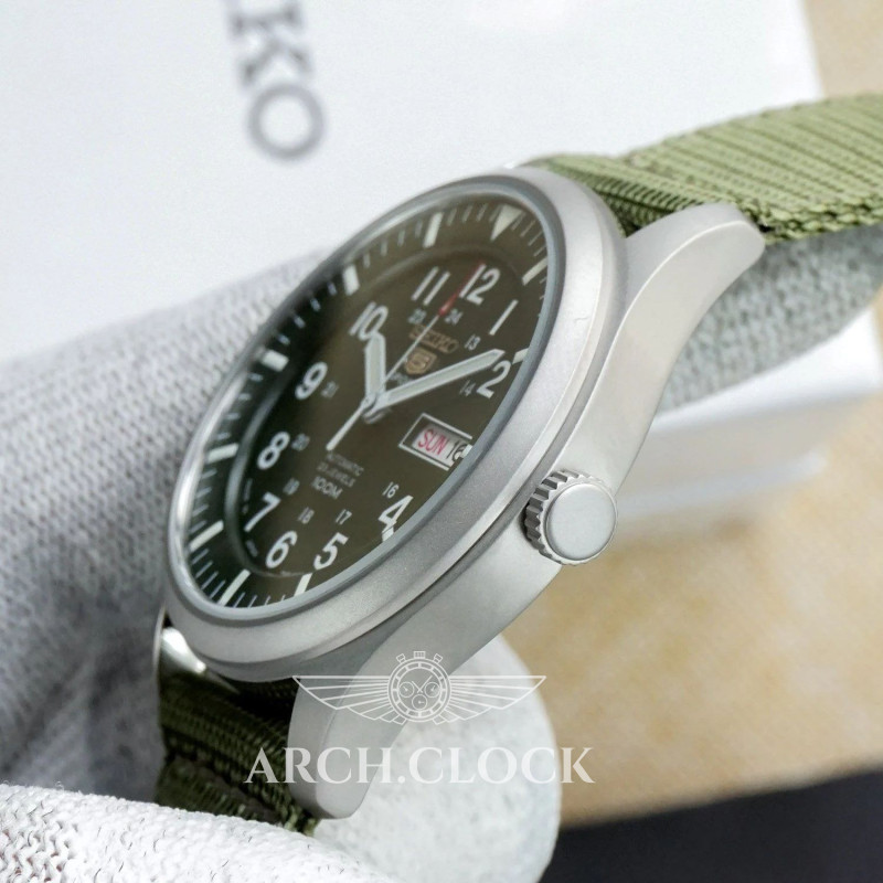 Годинник Seiko 5 SNZG09J1 Military Automatic Green MADE IN JAPAN, фото 4