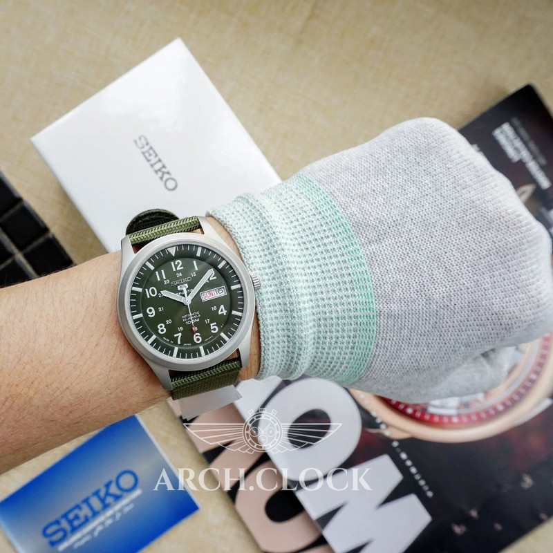 Годинник Seiko 5 SNZG09J1 Military Automatic Green MADE IN JAPAN, фото 28
