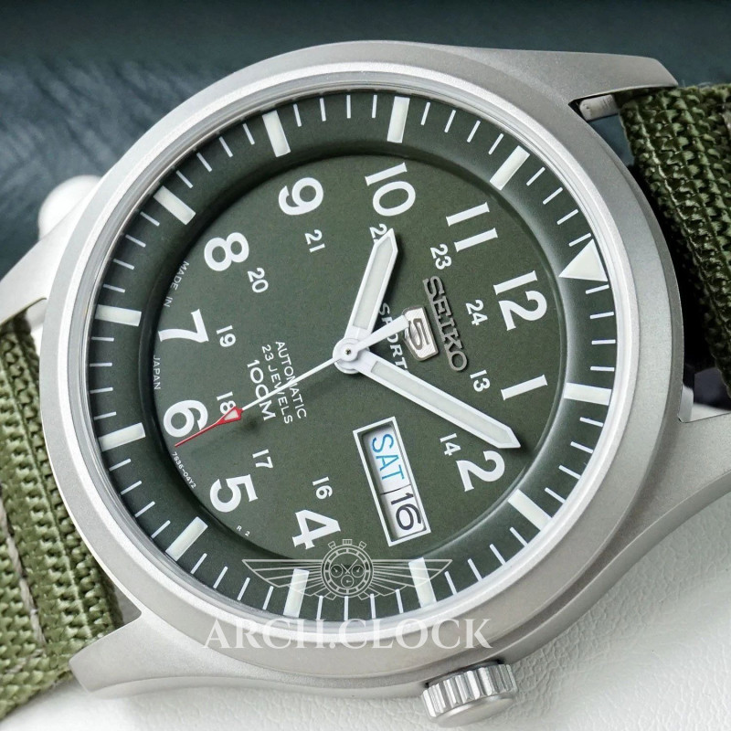 Годинник Seiko 5 SNZG09J1 Military Automatic Green MADE IN JAPAN, фото 11