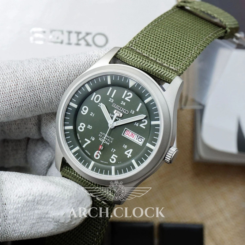Годинник Seiko 5 SNZG09J1 Military Automatic Green MADE IN JAPAN, фото 2