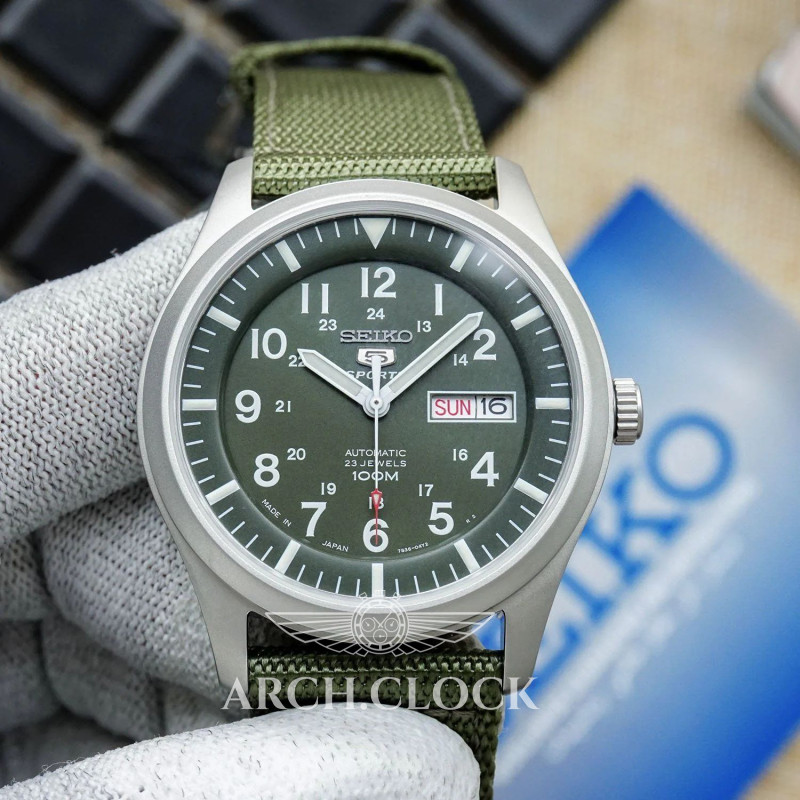 Годинник Seiko 5 SNZG09J1 Military Automatic Green MADE IN JAPAN, фото 16