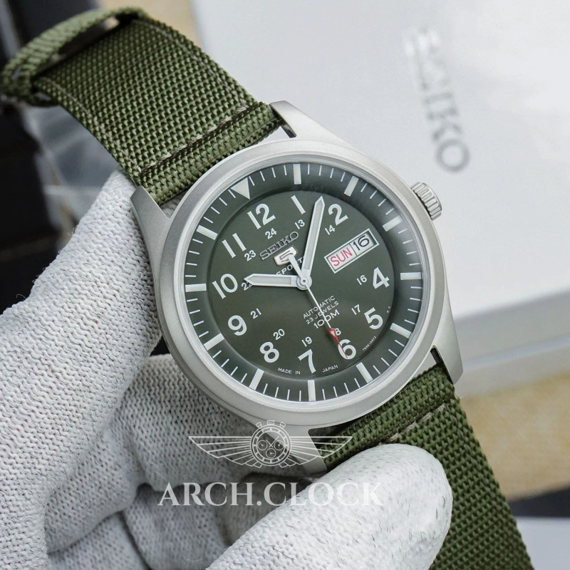 Годинник Seiko 5 SNZG09J1 Military Automatic Green MADE IN JAPAN, фото 13