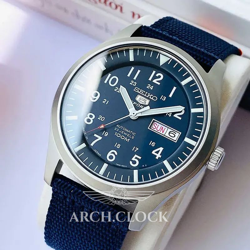 Годинник Seiko 5 SNZG11J1 Military Automatic Blue MADE IN JAPAN, фото 4