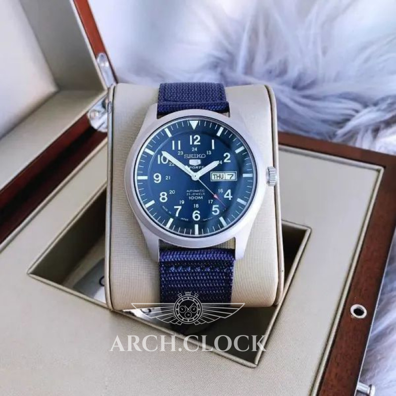 Годинник Seiko 5 SNZG11J1 Military Automatic Blue MADE IN JAPAN, фото 13