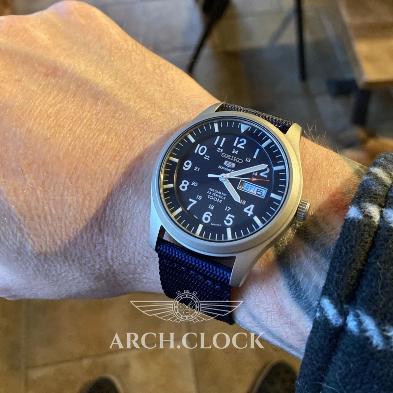 Годинник Seiko 5 SNZG11J1 Military Automatic Blue MADE IN JAPAN, фото 25