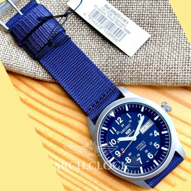 Годинник Seiko 5 SNZG11J1 Military Automatic Blue MADE IN JAPAN, фото 22