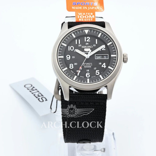 Seiko 5 SNZG15J1 Military Automatic Black MADE IN JAPAN