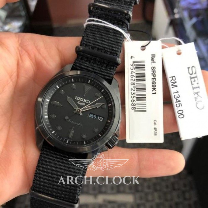 Годинник Seiko 5 SRPE69K1 Black Automatic Dial, фото 19