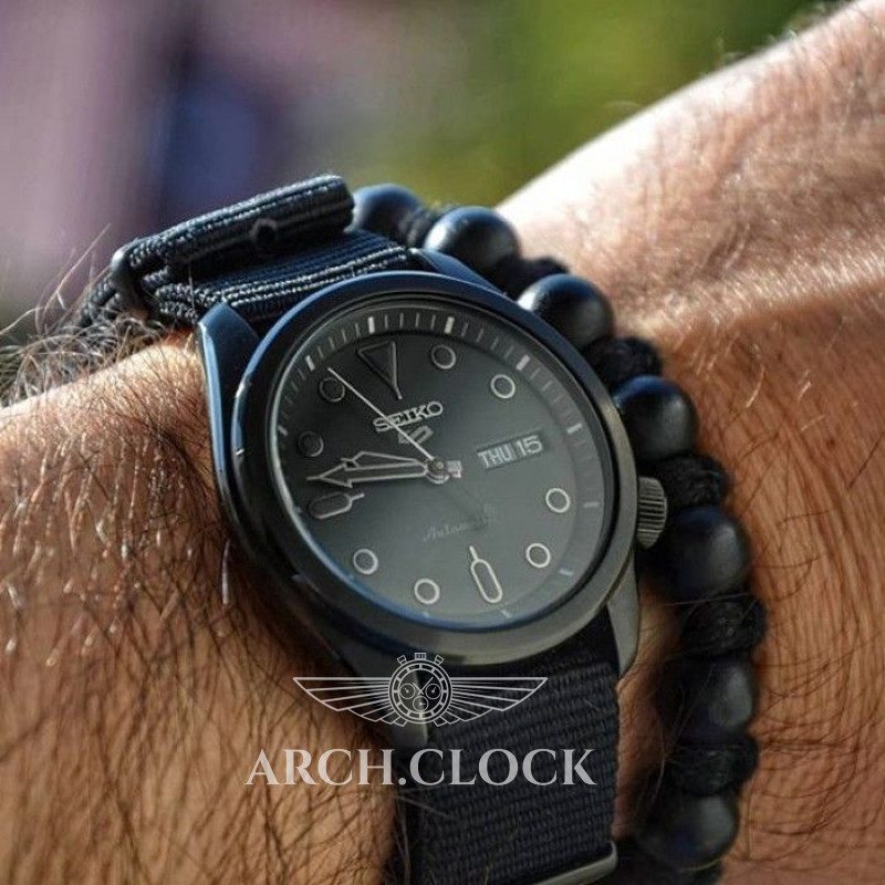 Годинник Seiko 5 SRPE69K1 Black Automatic Dial, фото 9