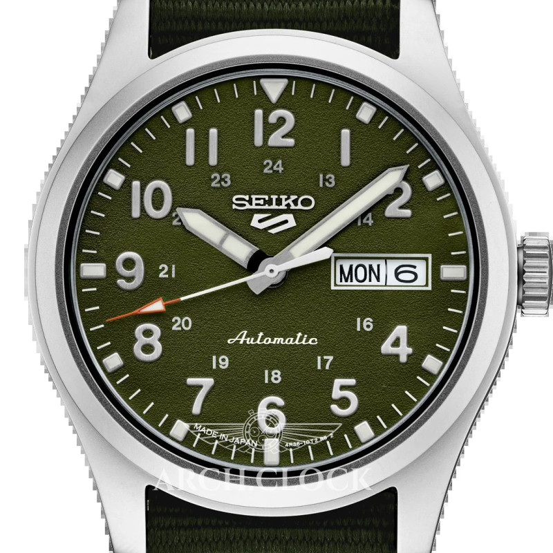 Годинник Seiko 5 SRPG33K1 Military Sports Automatic 4R36 100m, фото 5