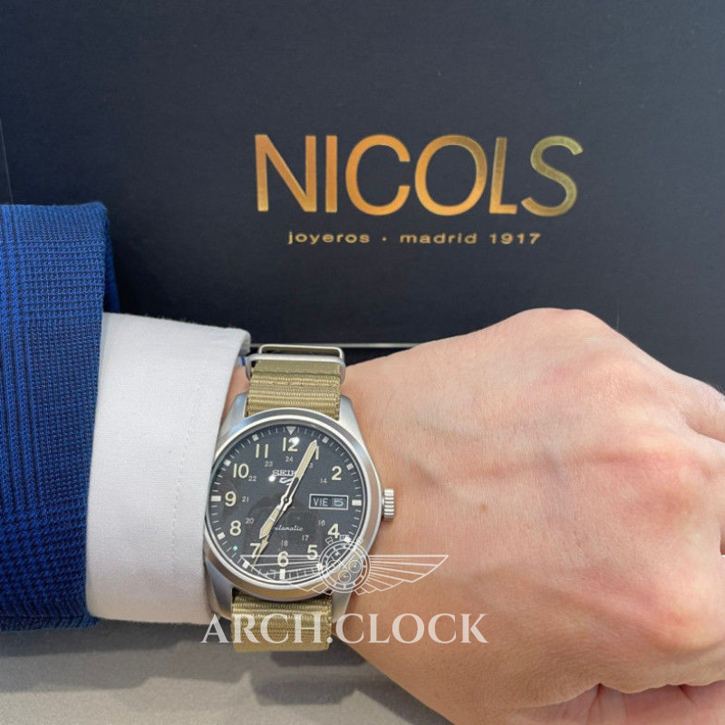 Годинник Seiko 5 SRPG35K1 Military Sports Automatic 4R36 100m, фото 6
