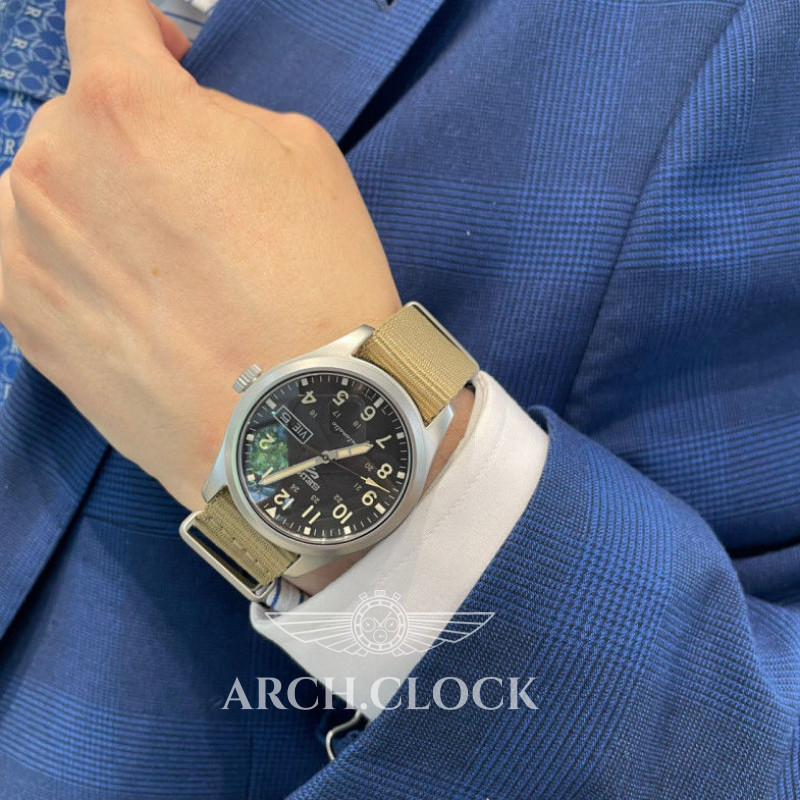Годинник Seiko 5 SRPG35K1 Military Sports Automatic 4R36 100m, фото 7