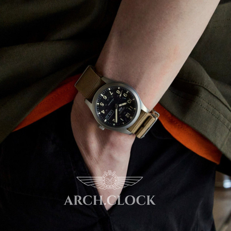 Годинник Seiko 5 SRPG35K1 Military Sports Automatic 4R36 100m, фото 10