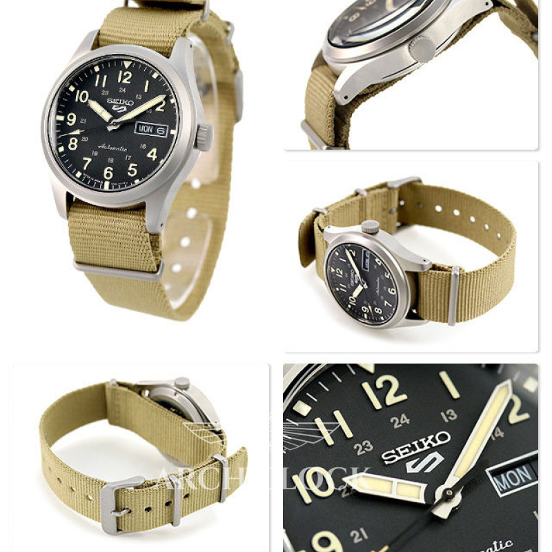 Годинник Seiko 5 SRPG35K1 Military Sports Automatic 4R36 100m, фото 2