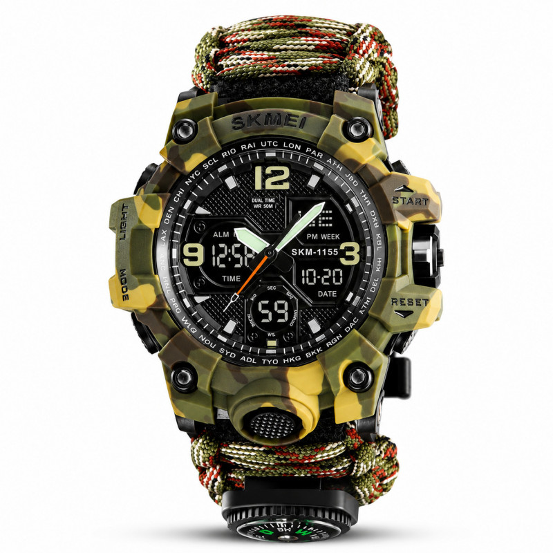 Годинник Skmei 1155B CMGN Camo Green, фото 1