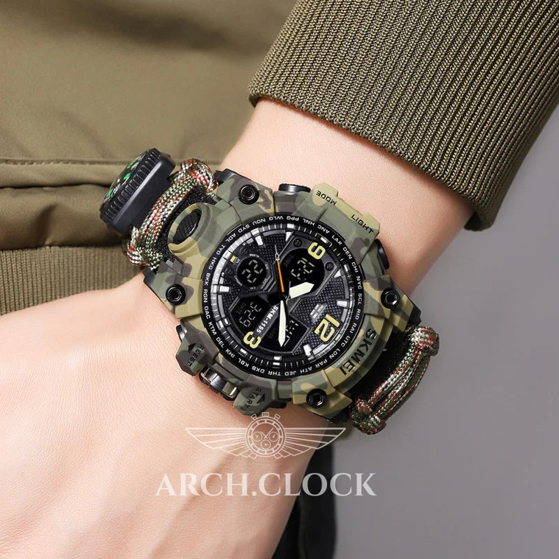 Годинник Skmei 1155B CMGN Camo Green, фото 4