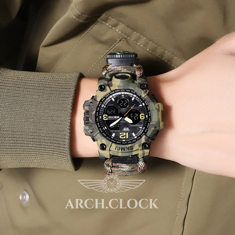 Годинник Skmei 1155B CMGN Camo Green, фото 3