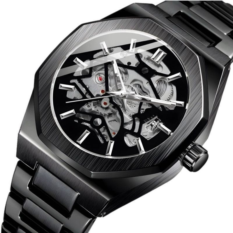 Годинник Gusto Skeleton Black, фото 1