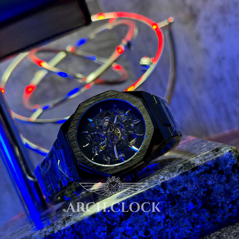 Годинник Gusto Skeleton Black, фото 5