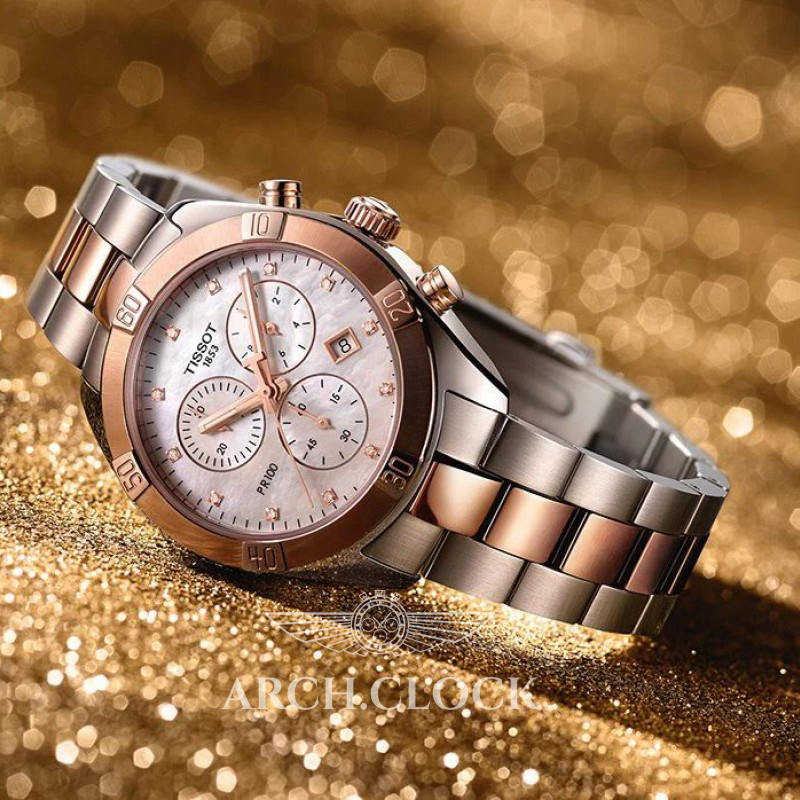 Годинник Tissot T101.917.22.151.00 Quartz Bicolor 100m Chronograph, фото 17