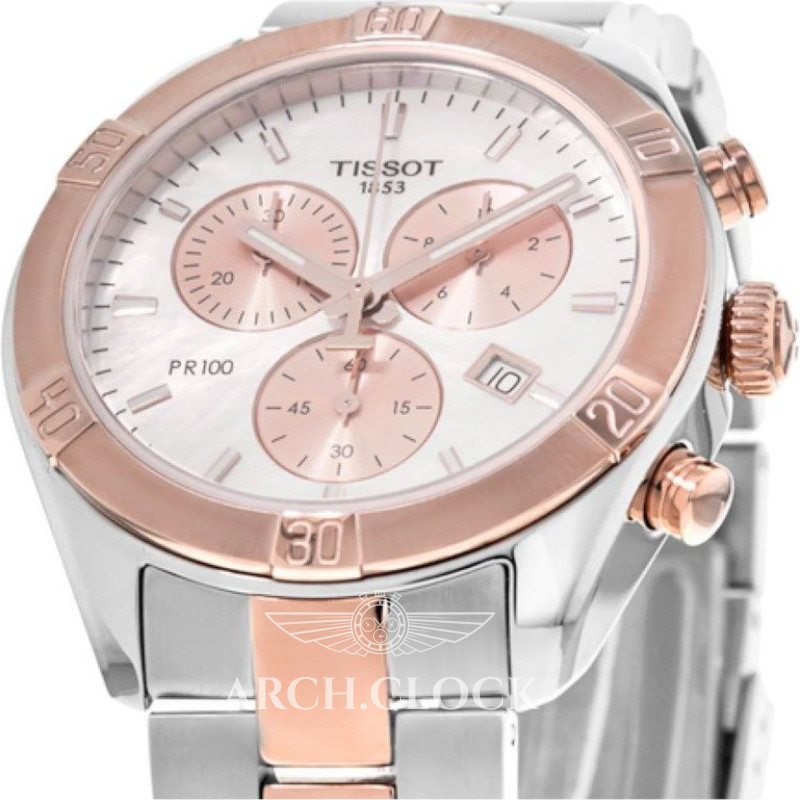 Годинник Tissot T101.917.22.151.00 Quartz Bicolor 100m Chronograph, фото 7