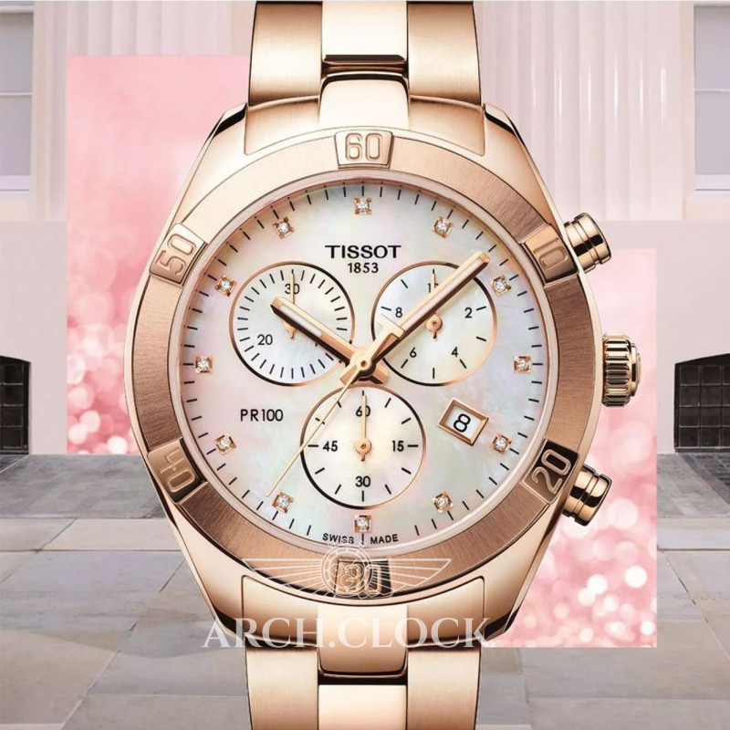 Годинник Tissot T101.917.33.116.00 Quartz Gold 100m Chronograph, фото 6