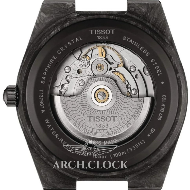 Годинник Tissot PRX T137.907.97.201.00 Carbon Powermatic 80 Limited Edition, фото 8