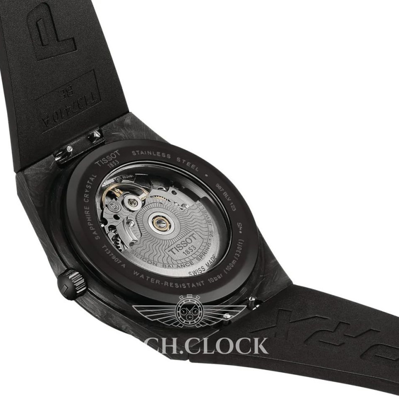 Годинник Tissot PRX T137.907.97.201.00 Carbon Powermatic 80 Limited Edition, фото 10