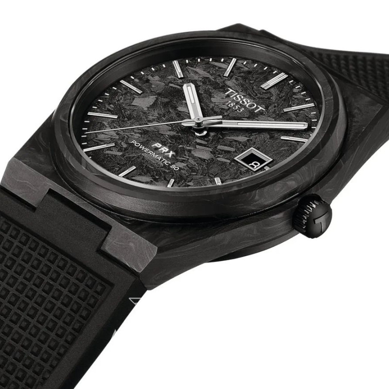 Годинник Tissot PRX T137.907.97.201.00 Carbon Powermatic 80 Limited Edition, фото 22