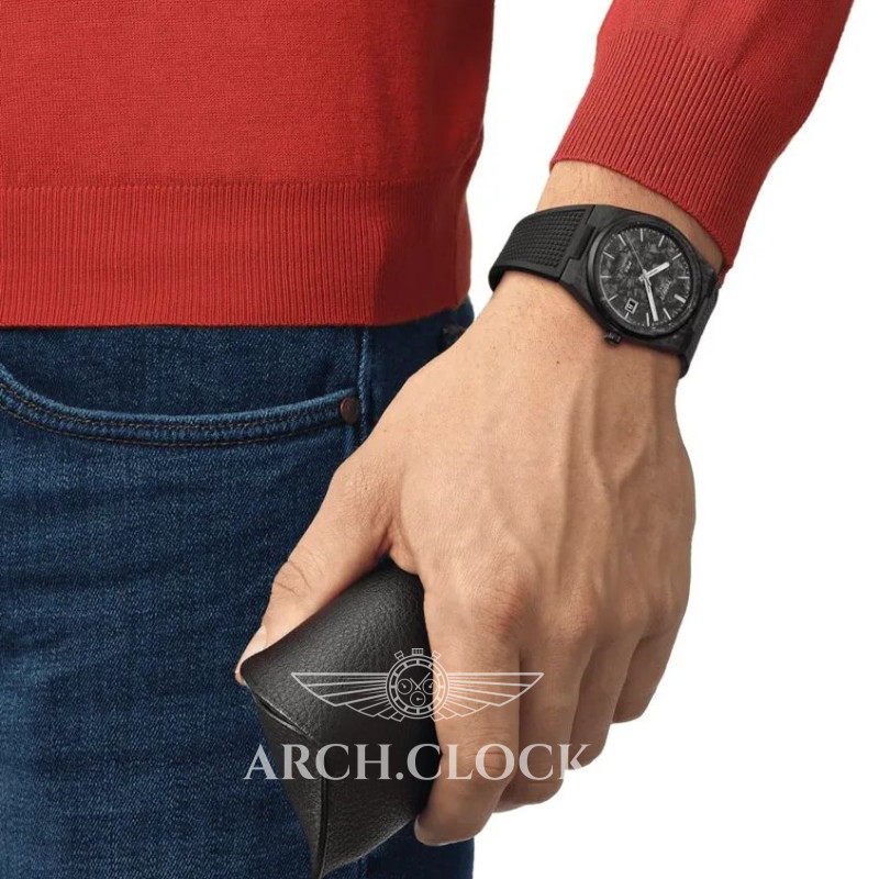 Годинник Tissot PRX T137.907.97.201.00 Carbon Powermatic 80 Limited Edition, фото 23