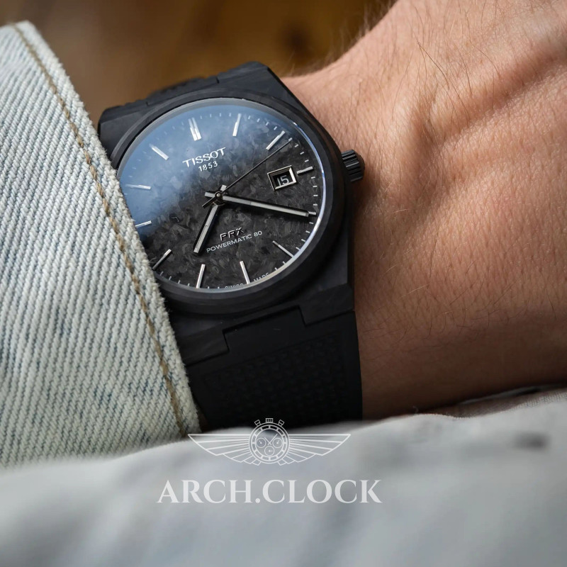 Годинник Tissot PRX T137.907.97.201.00 Carbon Powermatic 80 Limited Edition, фото 14