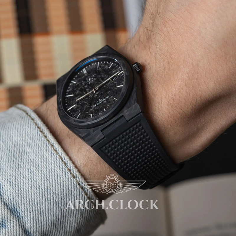 Годинник Tissot PRX T137.907.97.201.00 Carbon Powermatic 80 Limited Edition, фото 17