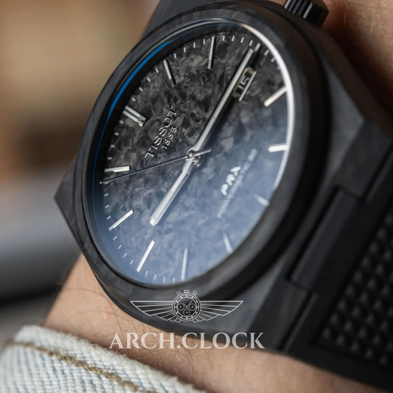 Годинник Tissot PRX T137.907.97.201.00 Carbon Powermatic 80 Limited Edition, фото 5