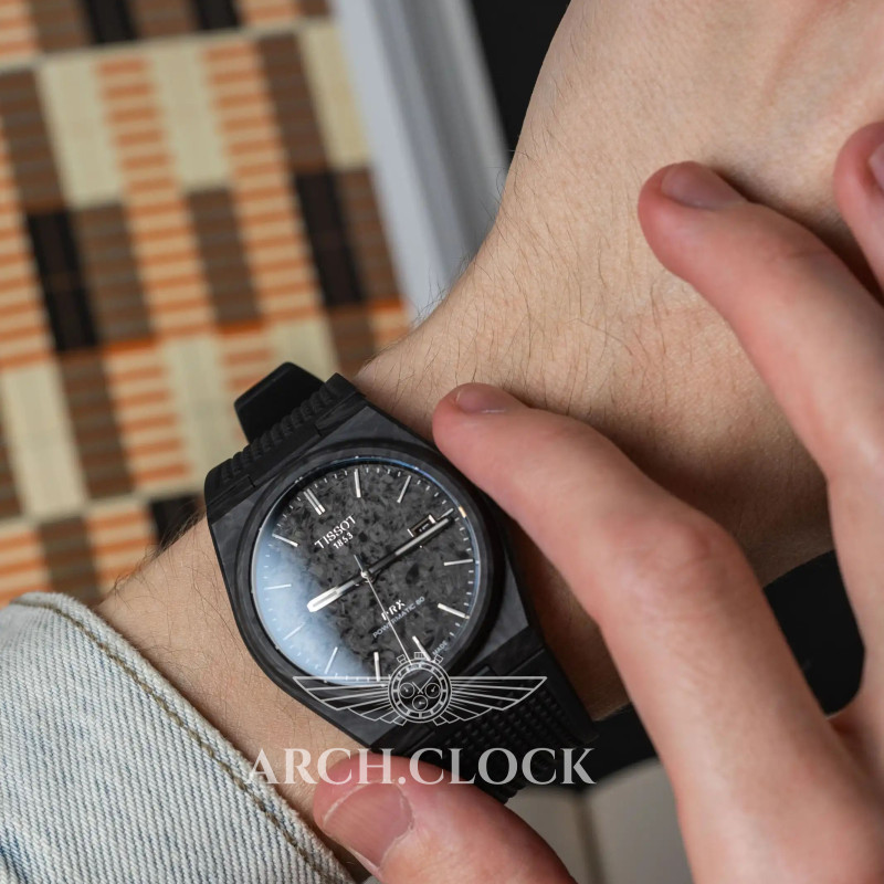Годинник Tissot PRX T137.907.97.201.00 Carbon Powermatic 80 Limited Edition, фото 19