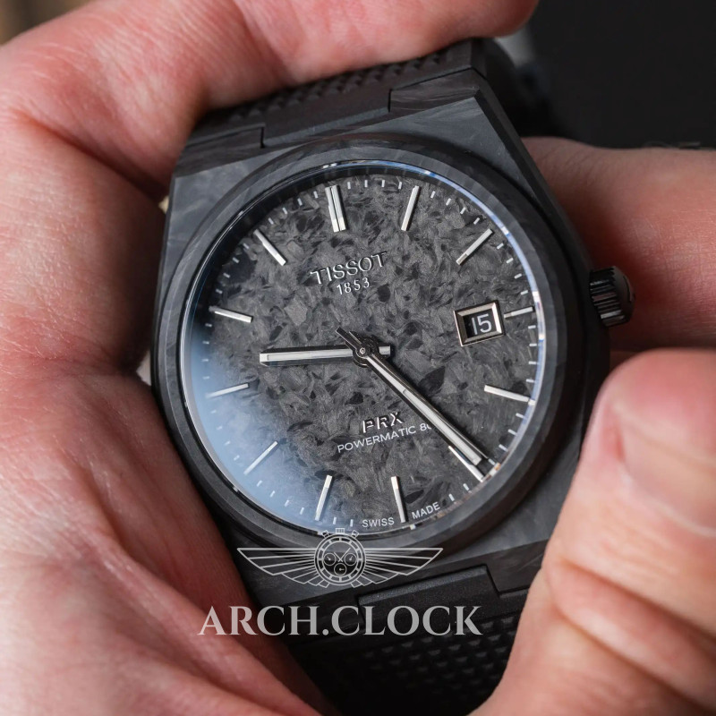 Годинник Tissot PRX T137.907.97.201.00 Carbon Powermatic 80 Limited Edition, фото 12