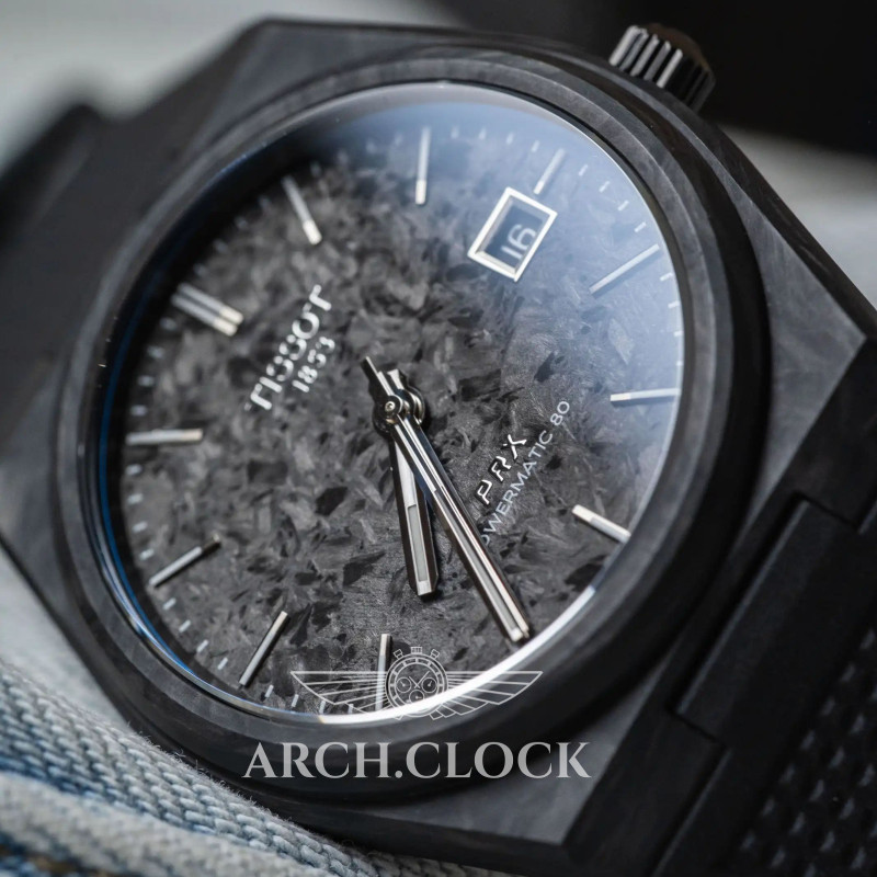 Годинник Tissot PRX T137.907.97.201.00 Carbon Powermatic 80 Limited Edition, фото 16